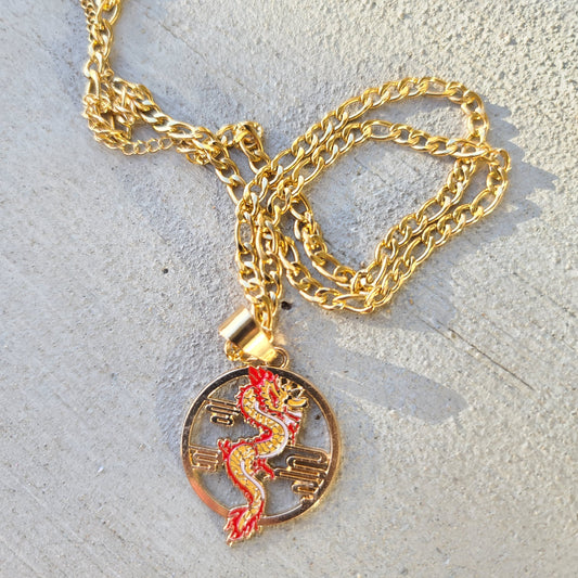Water Dragon Gold Necklace